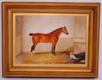 Lot 658 - T. Benson, 19th century, Chestnut horse in a...