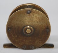 Lot 613 - A Farlow 2 1/4" brass centre pin trout fly...