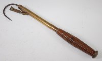 Lot 614 - A Hardy Bros. brass telescopic gaff with...