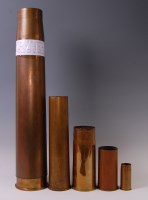 Lot 325 - A WW I 4.5 HOWR brass shell case No.1 II dated...