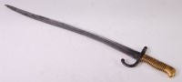 Lot 327 - A French model 1866 chassepot bayonet, having...