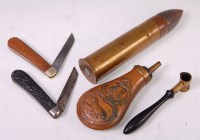Lot 340 - A 19th century shot measure, together with a...