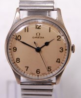 Lot 361 - An Omega R.A.F. pilots steel cased wristwatch,...