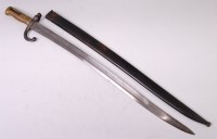 Lot 363 - A French model 1866 Chassepot bayonet, having...