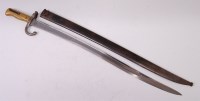 Lot 377 - A French model 1866 Chassepot bayonet, having...