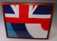 Lot 413 - An R.A.F. ensign, folded and mounted for...