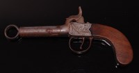 Lot 415 - A 19th century percussion box lock pocket...