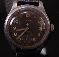 Lot 424 - A gentleman's British military Cyma W.W.W....