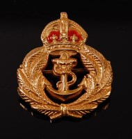 Lot 428 - A Royal Naval 9ct gold and enamelled...