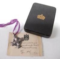 Lot 484 - A WW I Canadian silver memorial cross, naming...
