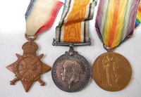 Lot 489 - A WW I trio to include 1914-15 Star, naming...