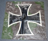 Lot 544 - A patch of canvas with printed German Iron...