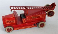 Lot 3237 - Chad Valley Ubilda tinplate and clockwork fire...