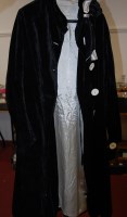 Lot 660 - A vintage black velvet three-quarter length...