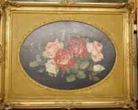 Lot 1015 - J A Phillips - Still life with cabbage roses,...