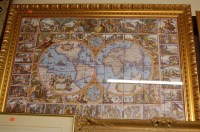 Lot 1017 - A reproduction display of printed tiles,...