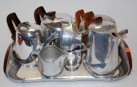 Lot 132 - A Piquet ware four piece tea/coffee set on...
