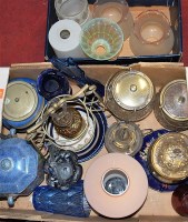 Lot 141 - Two boxes of miscellaneous items to include; a...