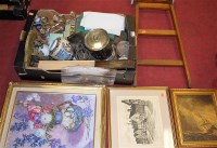 Lot 145 - A box of miscellaneous items to include;...