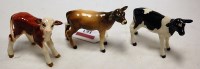 Lot 163 - A collection of three Beswick calves, to...