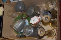 Lot 573 - A box of mixed effects to include; pair of...