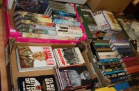Lot 596 - Four boxes of hardback books, to include...