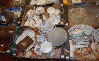 Lot 598 - Six boxes of mixed effects, to include; Minton...