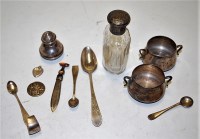Lot 286 - A Victorian silver topped glass scent bottle,...