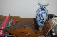 Lot 623 - A box of mixed effects to include pair of...