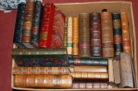 Lot 641 - A box of various leather bindings