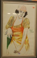 Lot 1060 - Stew Smith - Renee Adoree, watercolour; Eric...