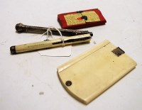 Lot 270 - A circa 1900 ivory and white metal mounted...