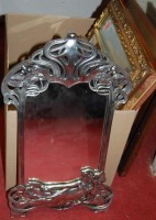 Lot 1076 - Assorted mirrors to include; gilt and wooden...