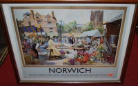 Lot 1079 - A reproduction travel poster print, a photo...