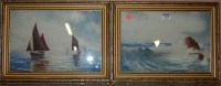 Lot 1090 - H Dolland-Hulke - Pair of Seascapes,...