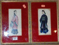 Lot 1095 - A pair of Chinese portrait studies,...