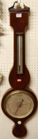 Lot 1126 - A mahogany two dial wheel barometer, the...