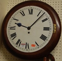 Lot 1131 - A Victorian mahogany circular wall clock,...