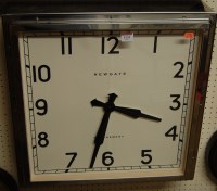 Lot 1133 - A contemporary chrome square section wall...