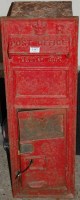 Lot 1147 - A Victorian cast iron red painted postbox of...