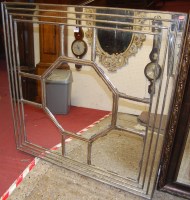 Lot 1153 - A contemporary silvered square section...