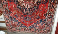 Lot 1156 - A Persian woollen Bakhtiari rug, having a red...