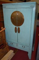 Lot 1170 - A contemporary Chinese lime green painted and...