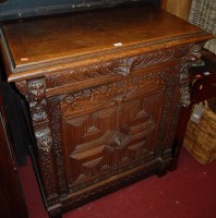 Lot 1176 - A circa 1900 Continental carved and geometric...