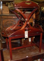 Lot 1193 - A reproduction mahogany and brass hinged...