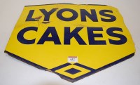 Lot 612 - A mid 20th century Lyons Cakes enamel...
