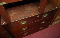 Lot 1209 - A 19th century mahogany and flush brass...