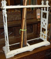Lot 1217 - A late Victorian white painted cast iron six...
