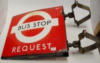 Lot 614 - A London Transport double sided bus stop...