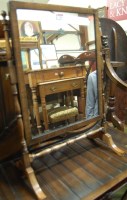 Lot 1226 - A circa 1900 mahogany swing dressing table mirror